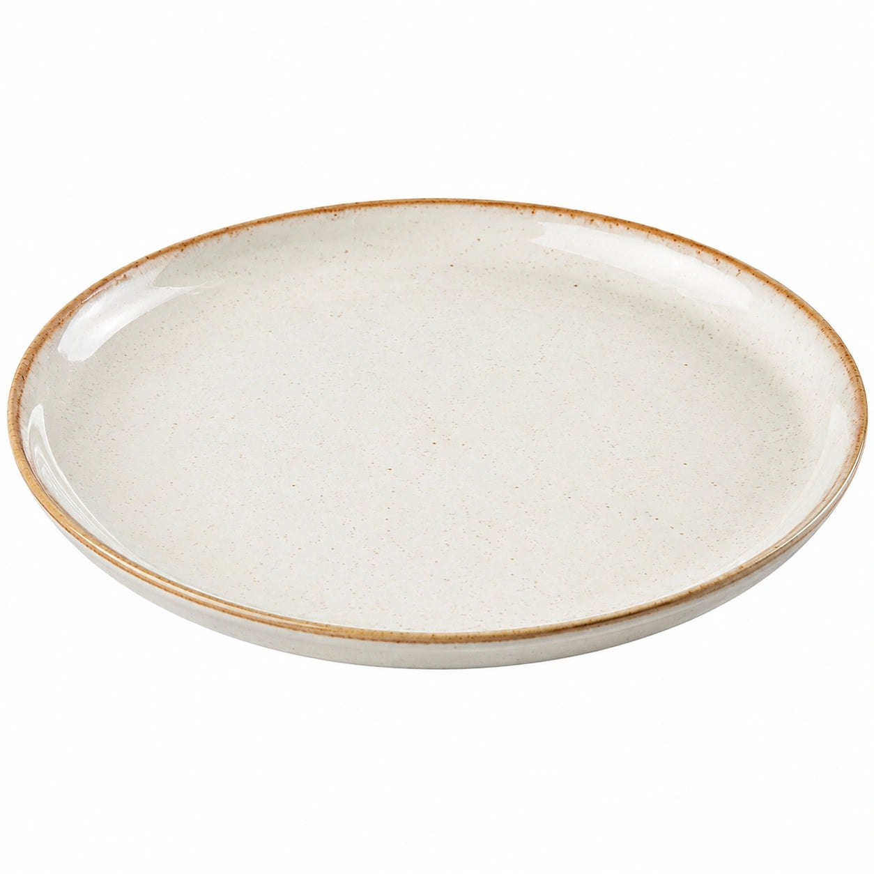 Assiette Ronde Élégante 28 cm Blanc Cassé