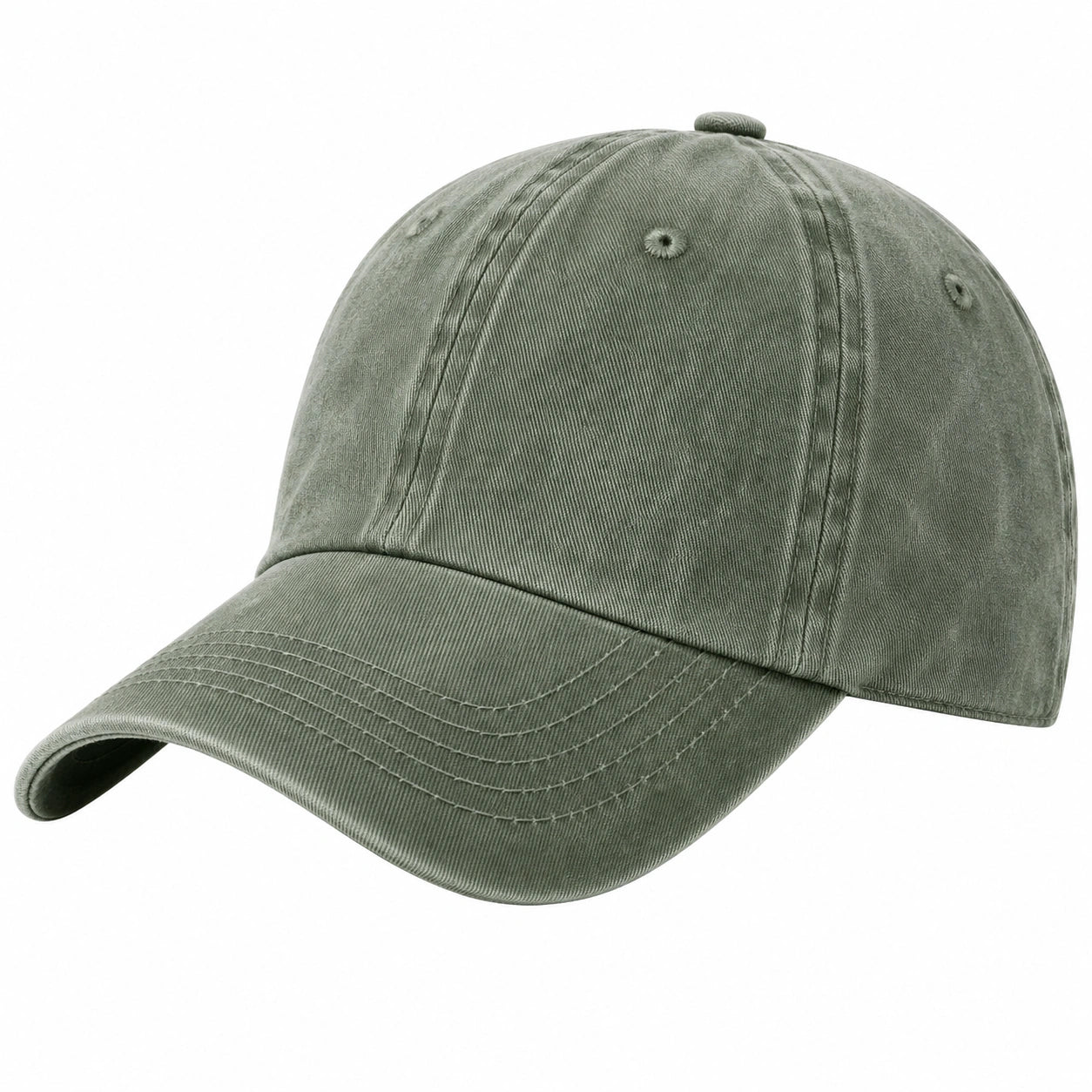 Casquette de baseball ajustable unisexe vert olive