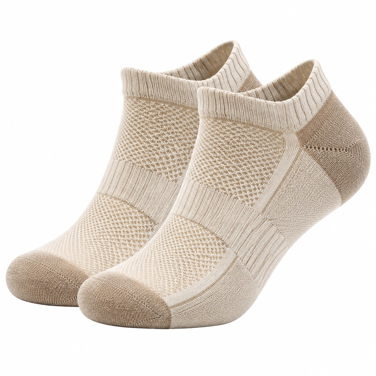 Chaussettes basses respirantes beige unisexe