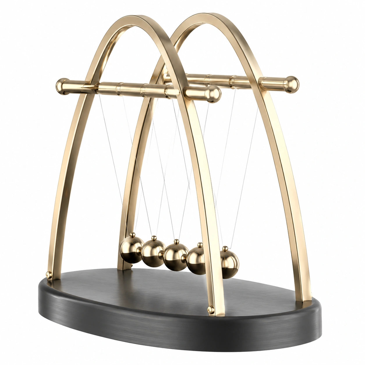Pendule de Newton Dorée et Noir avec Finition Élégante
