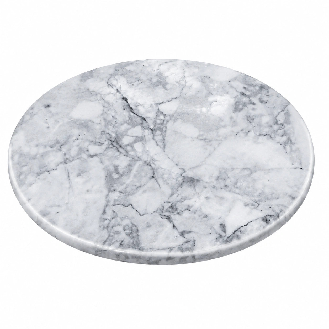 Plateau rond en marbre gris 30 cm