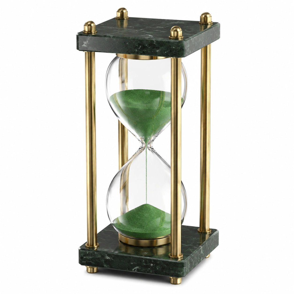 Sablier Décoratif Vert avec Sable Vert