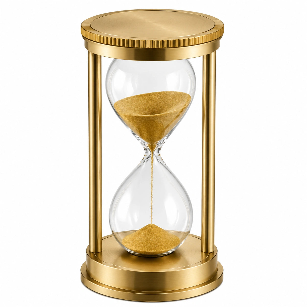 Sablier décoratif doré 60 minutes, 30 cm