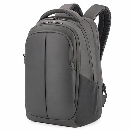 Sac à dos gris pour ordinateur portable 15 pouces imperméable et ergonomique
