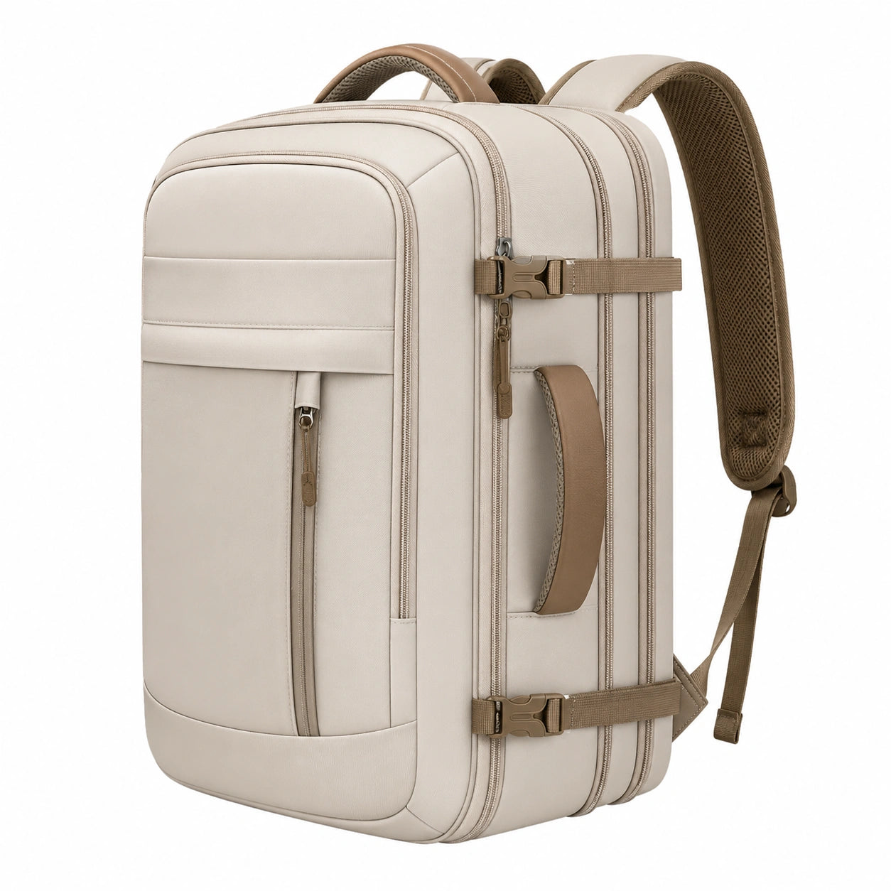 Grand sac à dos de voyage beige