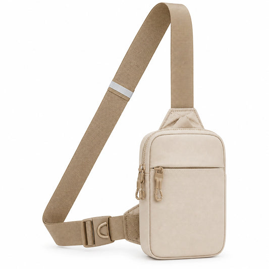 Sacoche Bandoulière Minimaliste Unisexe Beige