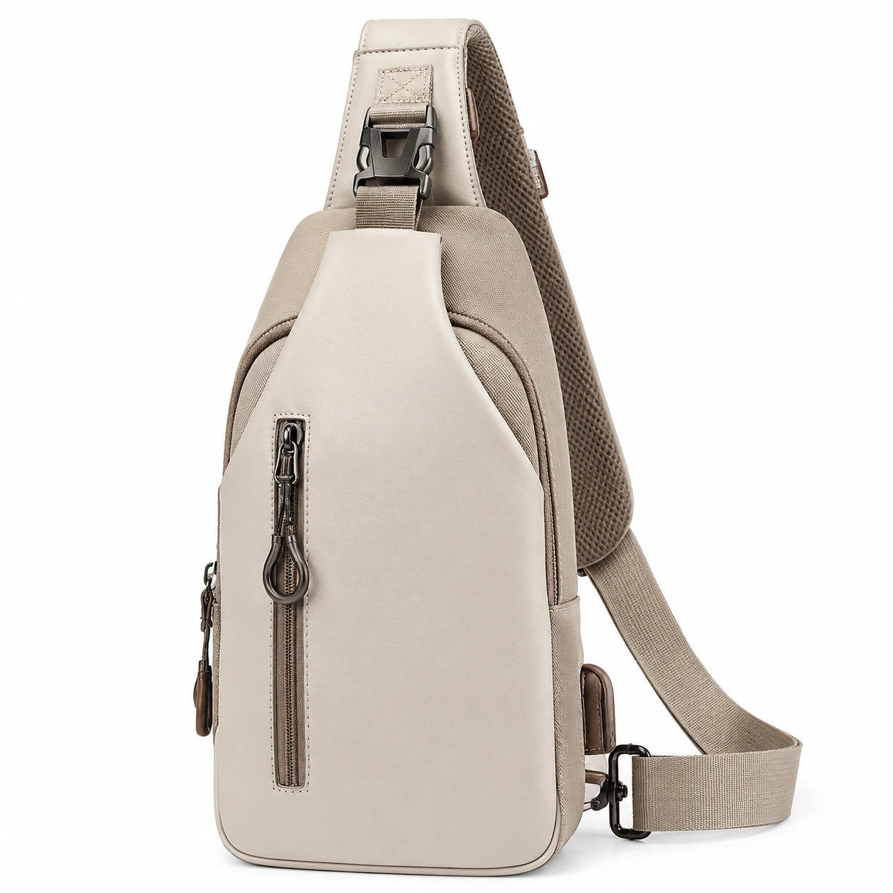 Sac à bandoulière unisexe ergonomique beige