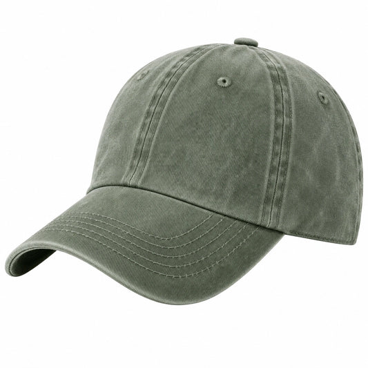 Casquette de baseball ajustable unisexe vert olive