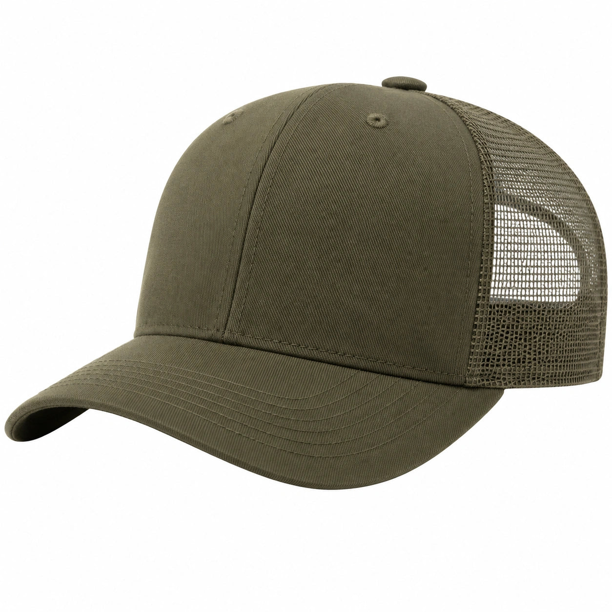 Casquette en filet ajustable unisexe kaki