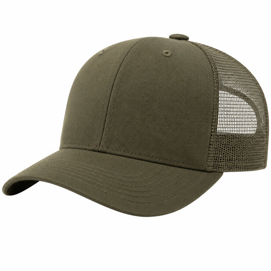 Casquette en filet ajustable unisexe kaki