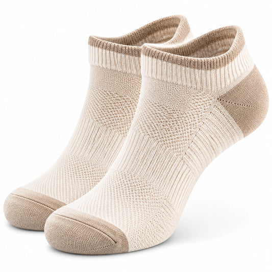 Chaussettes Courtes Beiges Respirantes