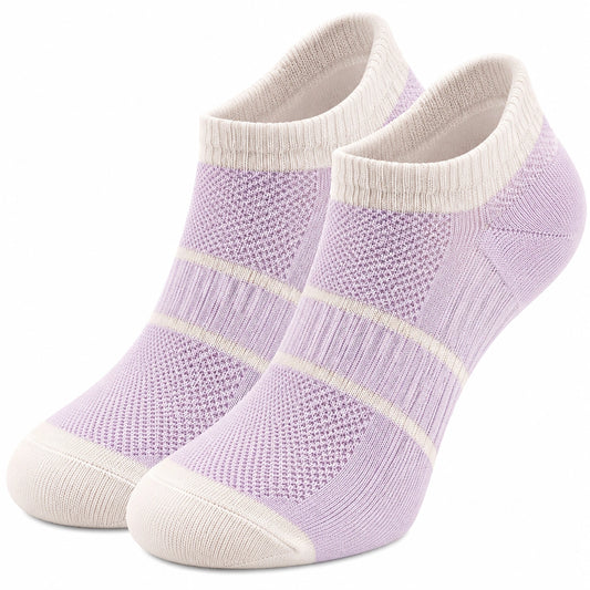 Chaussettes courtes respirantes pour le sport - Lavande/Blanc