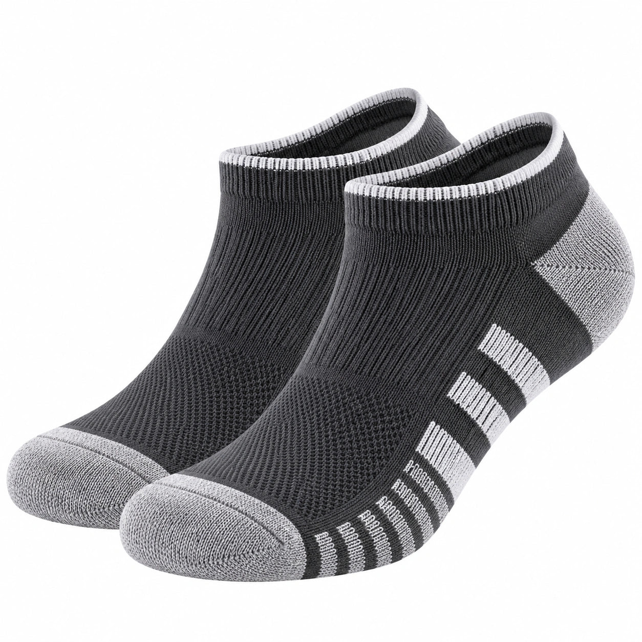 Chaussettes basses respirantes pour adultes noir et gris