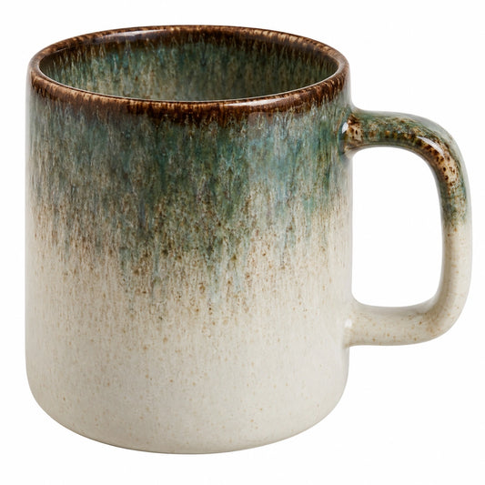 Tasse en céramique dégradé brun, vert et beige, 350 ml