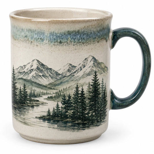 Tasse en céramique paysage montagne 350ml