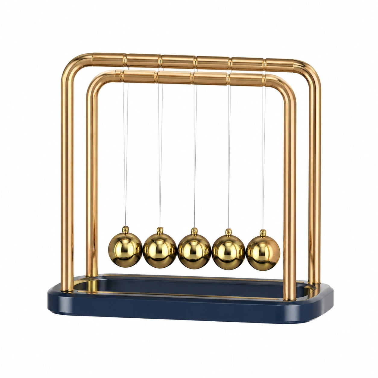 Pendule de Newton en or et noir
