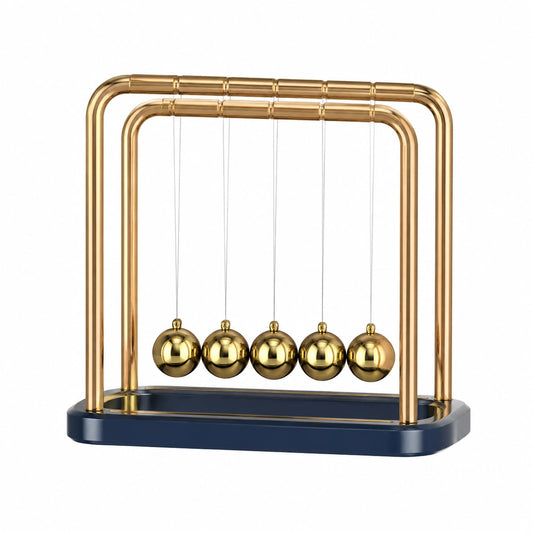 Pendule de Newton en or et noir