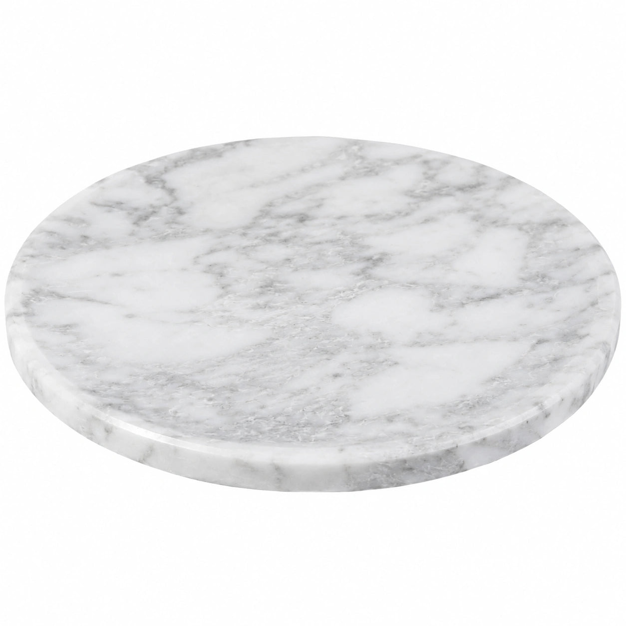 Plateau à fromage rond en marbre blanc de 30 cm