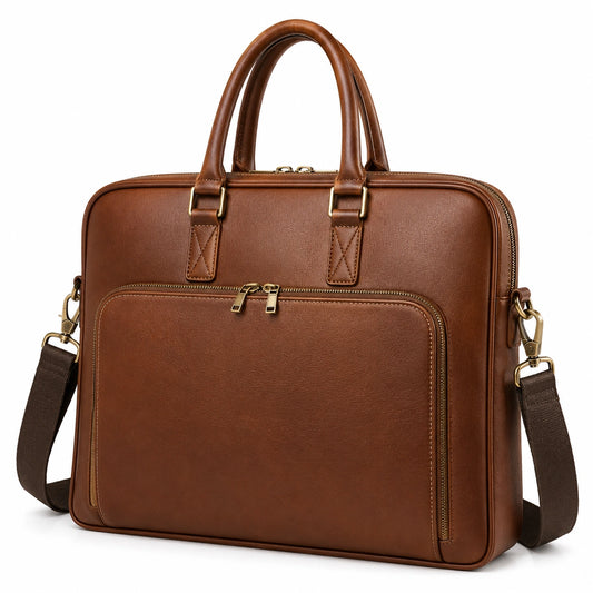 Sacoche marron pour ordinateur portable 14 pouces
