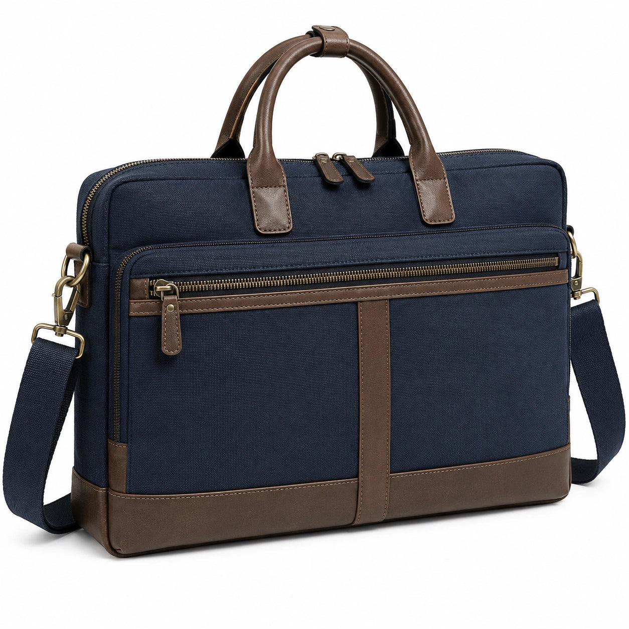 Sacoche Pour Homme en Bleu et Marron