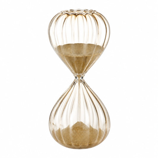 Sablier en Verre Décoratif 30 Minutes - Transparent et Sable