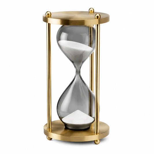 Sablier Doré Élégant avec Verre Transparent