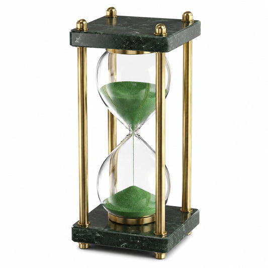 Sablier Décoratif Vert avec Sable Vert